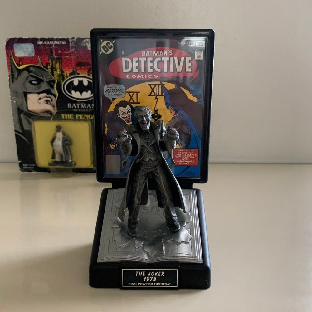 🚫SOLD•E🅱️🅰️Y🚫 DC Comics Joker Statue & The Penguin Die-Cast Metal - Picture 4 of 7